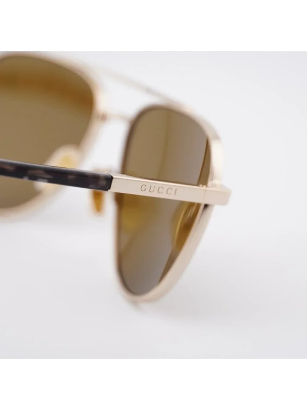 Gucci GG1962S 004 Sunglasses Gold/Havana Aviator Frame, Brown Lenses